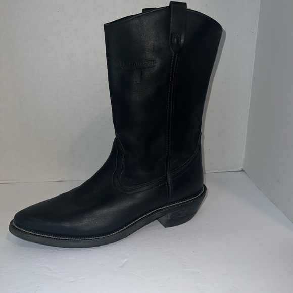 Mason Western Leather Cowboy Boots Size 12B Biker - Picture 12 of 14